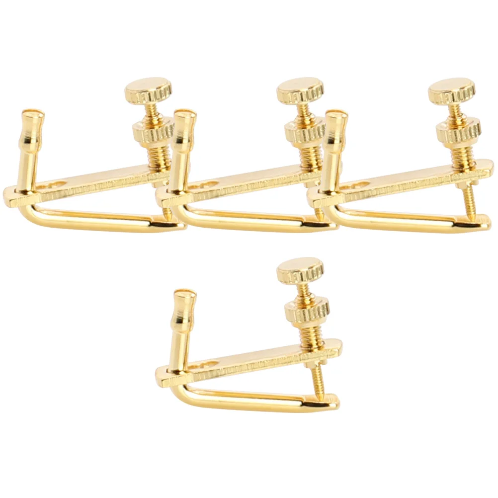 

4 Pcs Violin Trimmer Tuners for Musical Instruments Fine Screw Parts and Accessories Clip on Finetuner Tailpiece Component