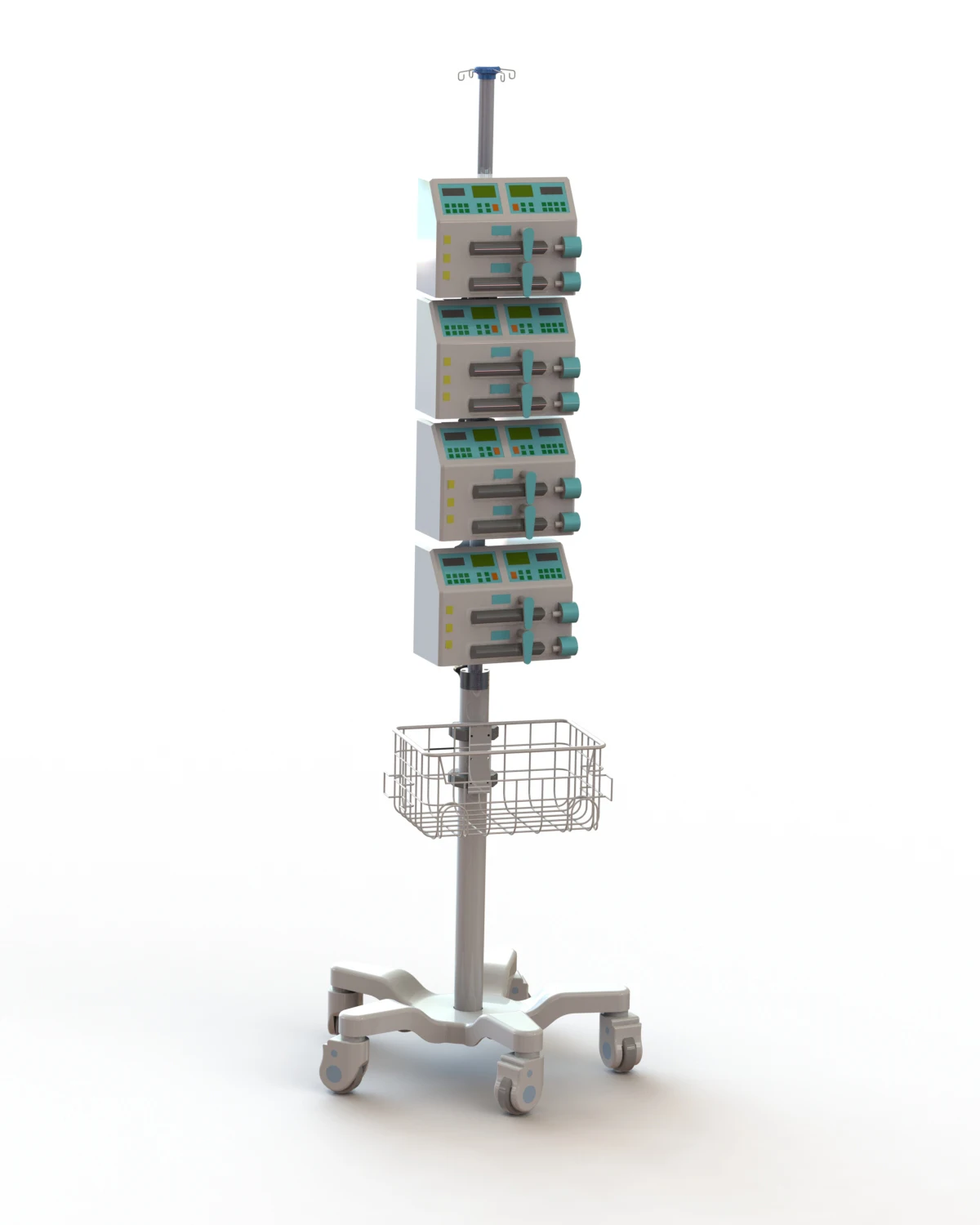 Troli Stainless Steel Pompa Infus Rumah Sakit