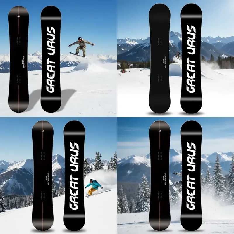 Adult Wholesale Snowboard Freestyle All Mountain Beginner OEM ODM Services Poplar Carbon Fiber Resorts Ski Skiing