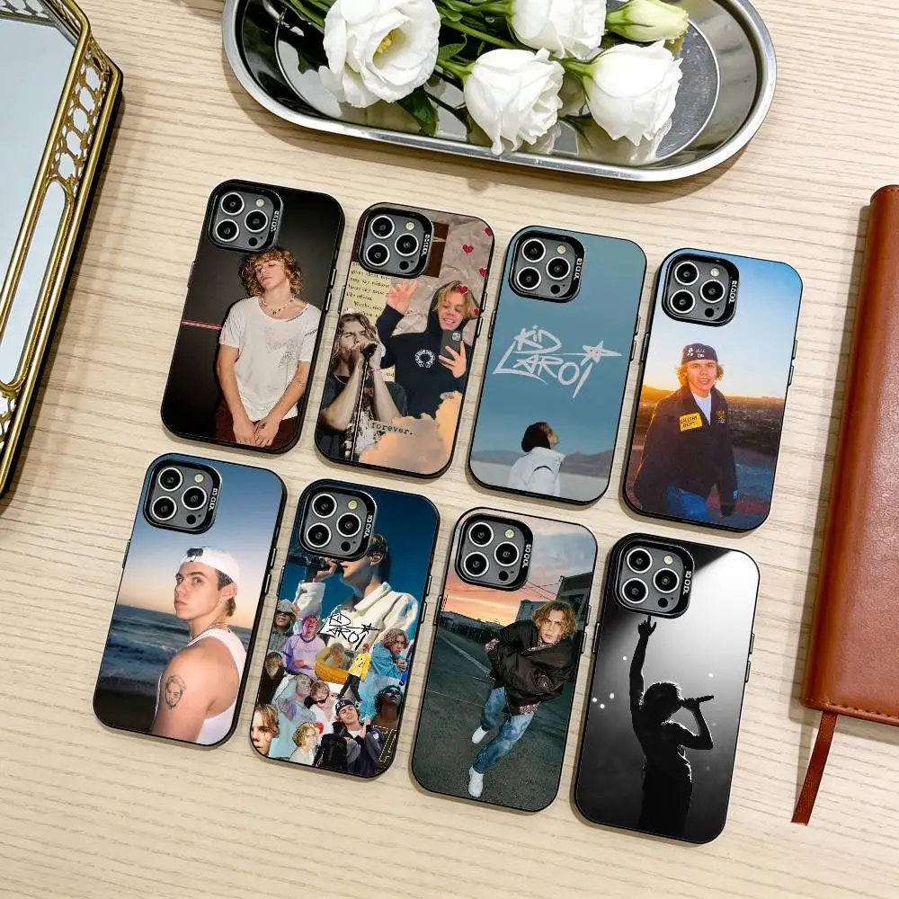 

The-K-Kid L-Laroi Phone Case For iPhone17,16,15,14,13,12,11 Plus,Pro Max Black Candy silver phone case