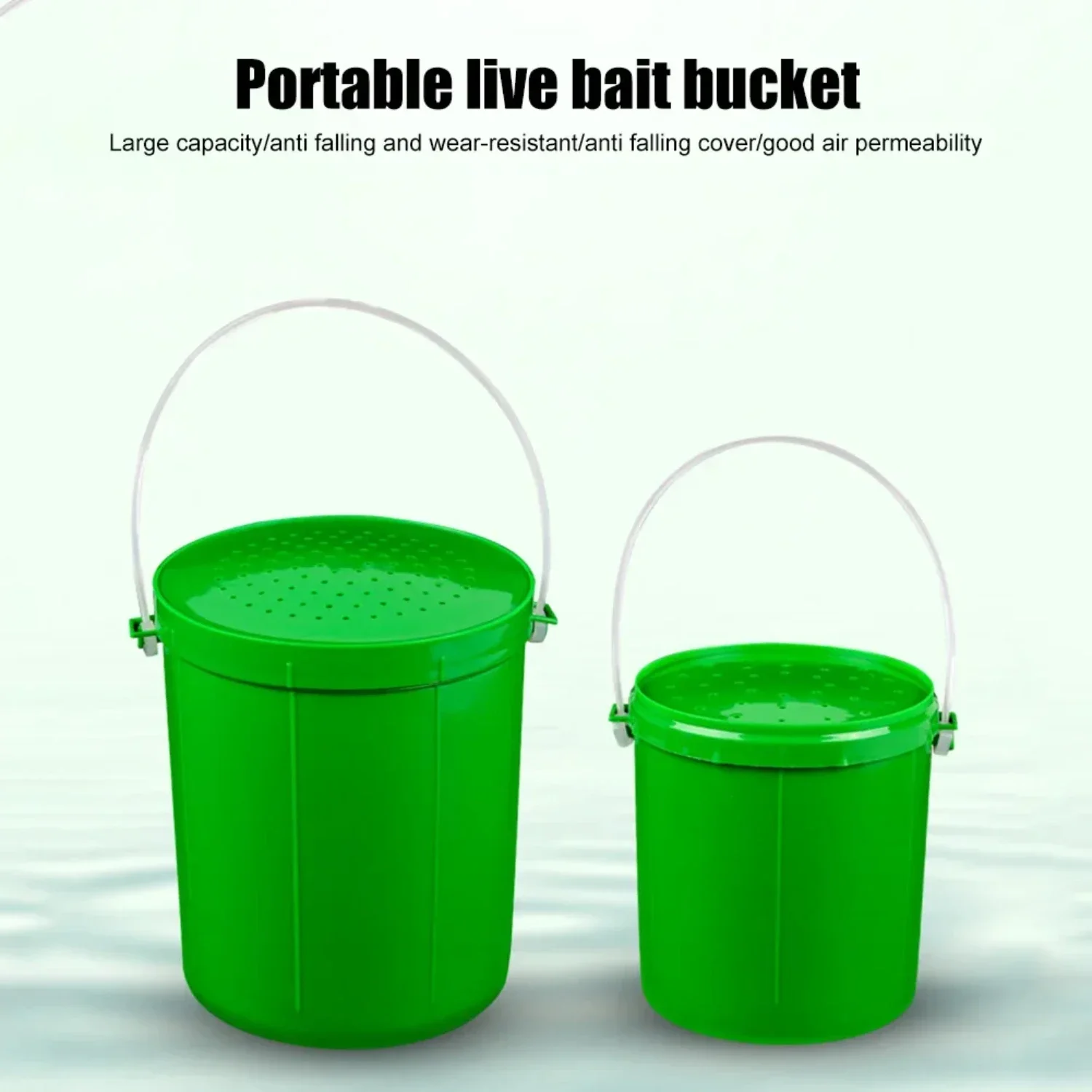 Live Earthworm Box Plastic Worm Lures Container Portable Handle  Double Sided High Fishing Bait Tackle  Case