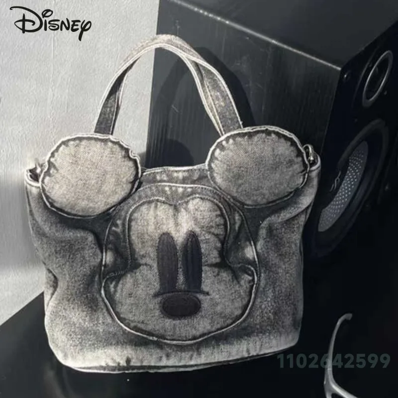 Mickey New Denim Handbag, Fashionable and High-quality Doll Crossbody Bag  Cartoon Versatile Men's Multifunctional Storage Bag