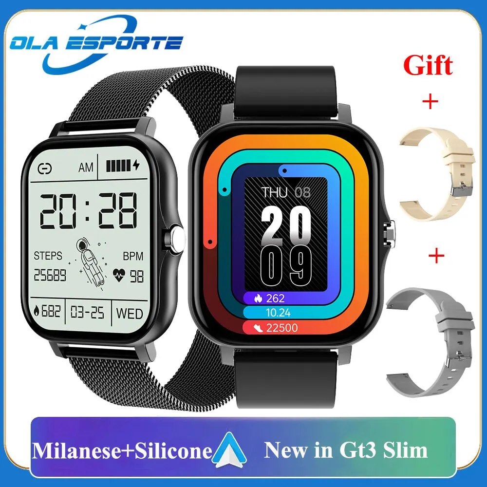 Ola Esporte GT3 Slim Smart Watch for Women Men New in SmartWatch Phone Call Bluetooth Sport Watch for Amazfit Watch GT4 Xiaomi