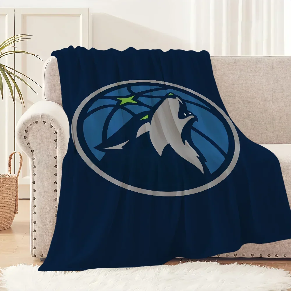 Minnesota Timberwolves Plüsch-Überwurfdecke, weich, gemütlich, für Wohnzimmer, Schlafzimmer, Büro, perfektes Geburtstagsgeschenk für Kinder und Fans