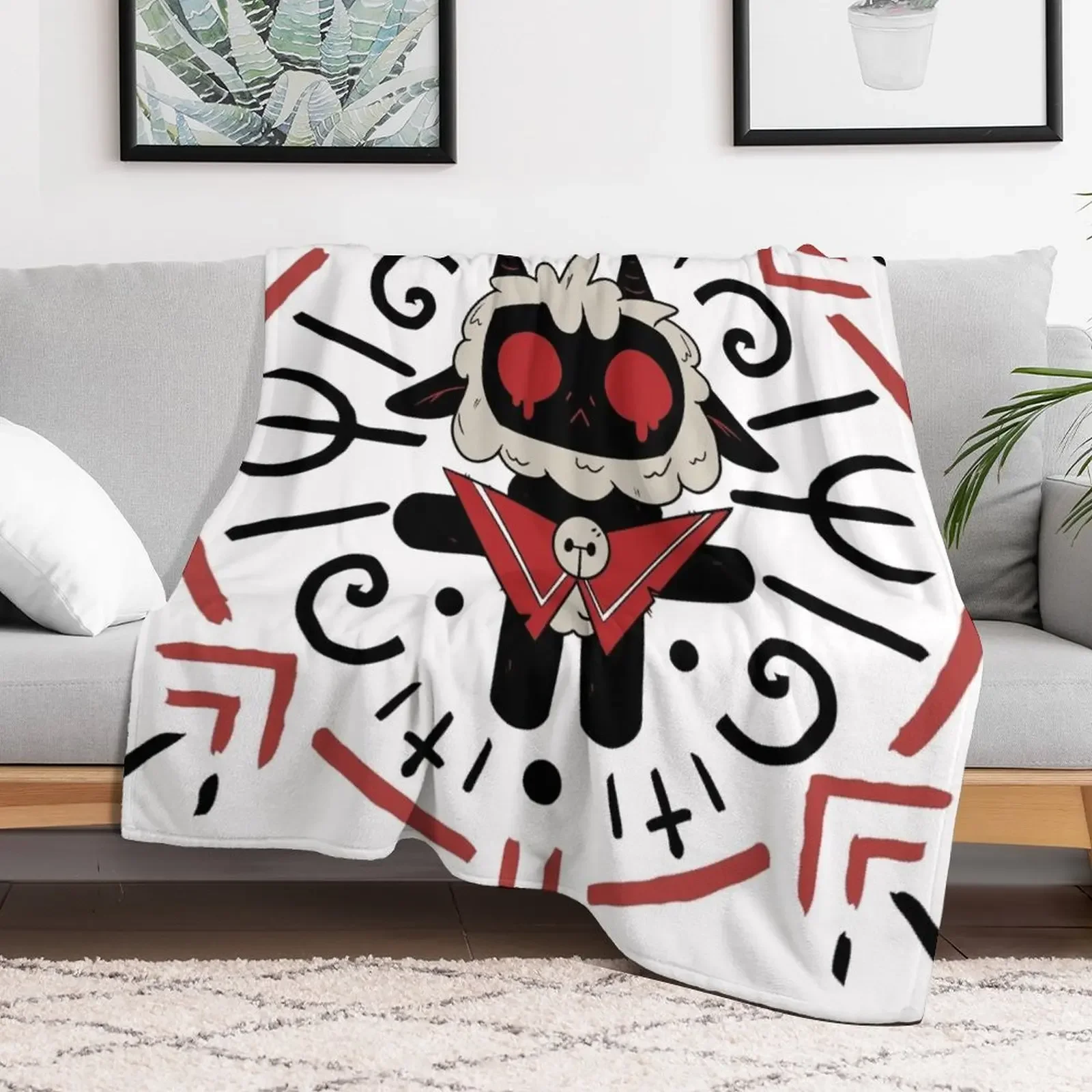 Cult Of The Lamb Magic Circle Throw Blanket Shaggy Furry Soft Blanket for Bedroom Living Room