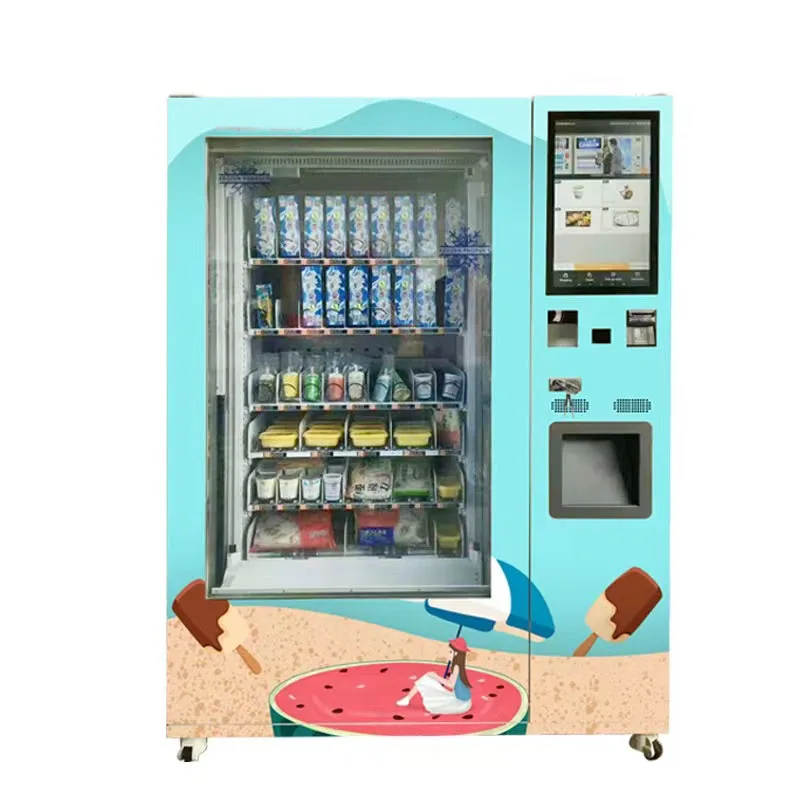 Ice Cream Cone Vending Machine Smart Instant Noodles Combo Snacks Drinks Vending Machine Compressor Cooling Outdoor BIZ Custom