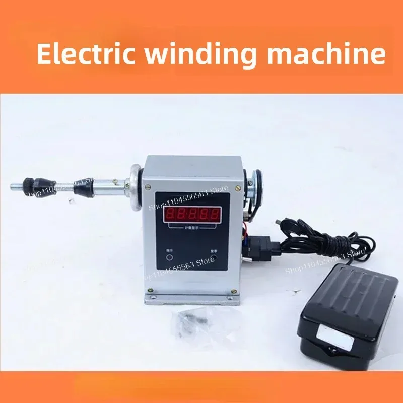 Semi-Automatic Electric Coil Winding Machine, Adjustable Winding Tool with 0-9999 Digital Counter for Precision Coils