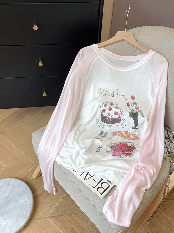 

plus Size Women's Long Sleeve T-Shirt Spring Summer Lightweight Sun Protection Casual Fun Color Block Shoulder Insert Top