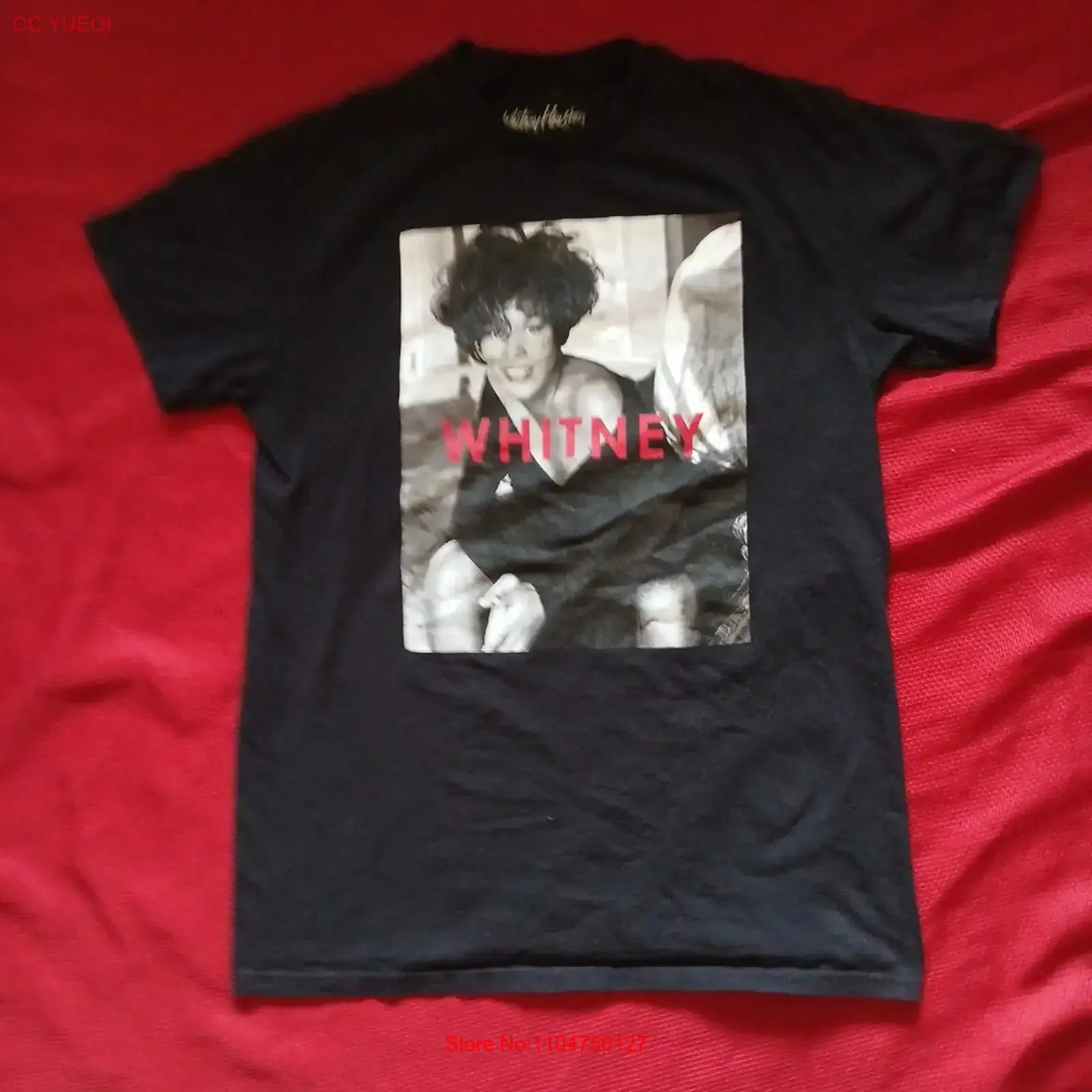 Whitney Houston Hraphic T Shirt Mens Medium Black Bodyguard 2012 vintage Washed fashion streetwear Casual Comfortable