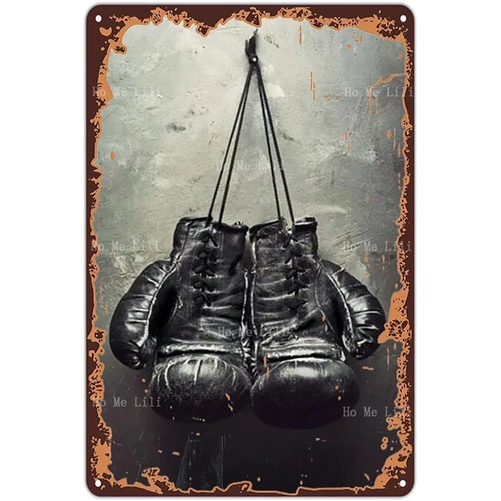 Boxing Gloves It's Cheaper Than Therapy Funny Martial Keep Fighting Vintage Metal Tin Sign Wall Decor For Bars Cafes Pubs