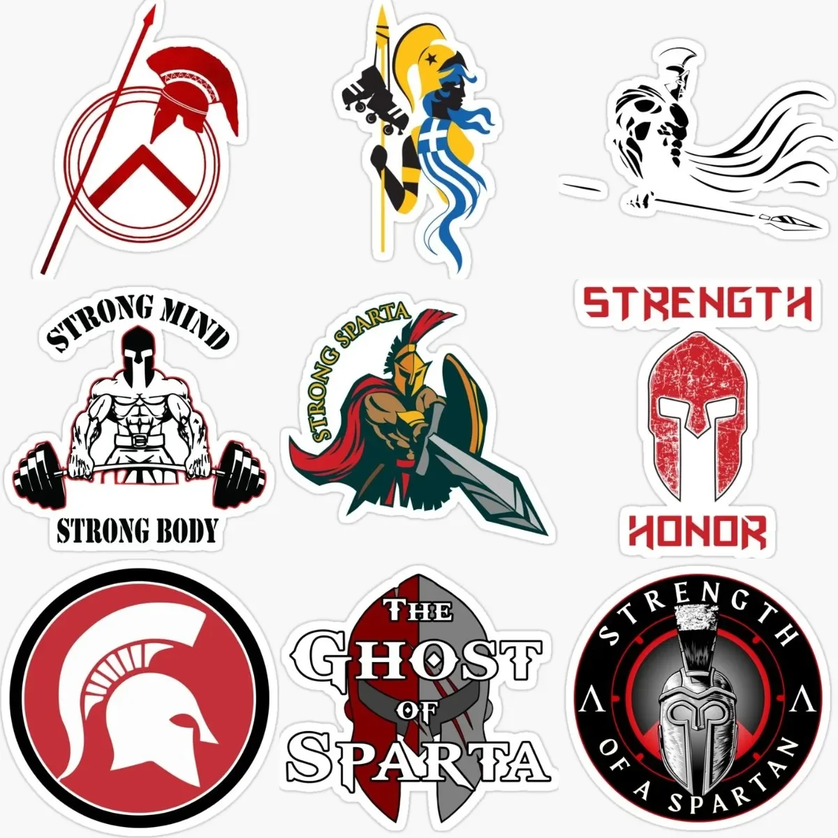 

Sparta Warrior Helmet Personalized Stickers Accessories for Decorate Car Wall Room Window Truck Bicycle Helmet Camper Bumper