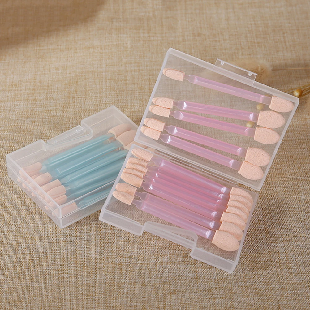 Ensemble de bâtons de fard à paupières jetables, 24 pièces, applicateurs d'éponge à double extrémité pour le mélange de maquillage, ombrage des paupières, brosse pour femmes et filles