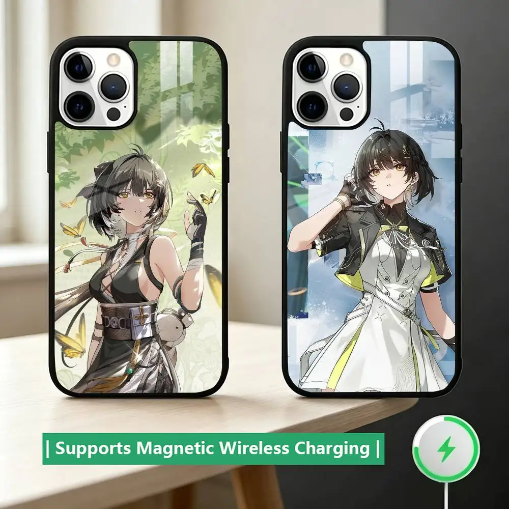 

Game WuWa Rover Phone Case For iPhone17,16,15,14,13,12,11 Plus,Pro Supports Magnetic Wireless Charging