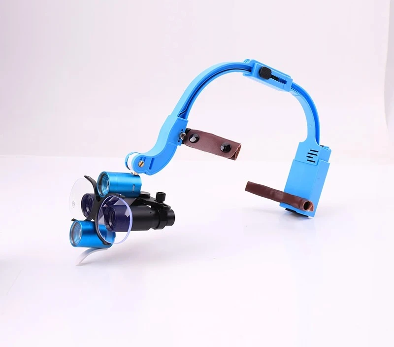 

Налобный увеличительный стеклянный лупа-фонарь для осмотра лица и полости рта, для косметической хирургии и ЛОР-исследований, двойной лупа-фонарь