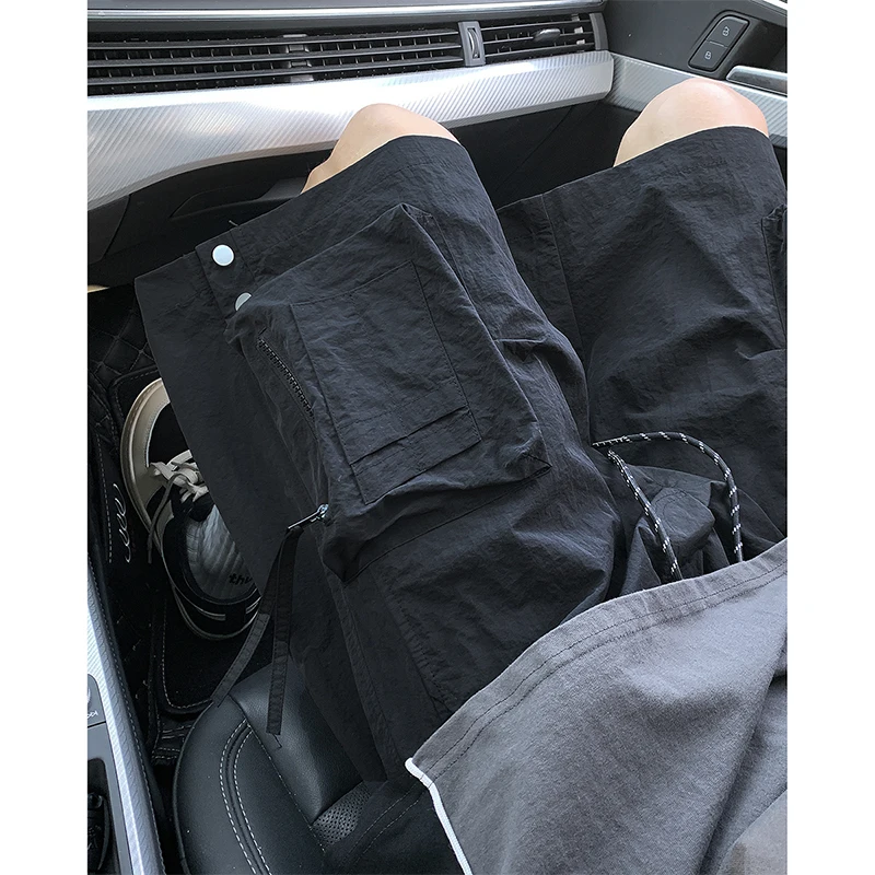 Qui Dry Large ket Button Men's orts Summer Trendy Loose Sports Water Resistant Casual Baskeall Five Minutes Pants