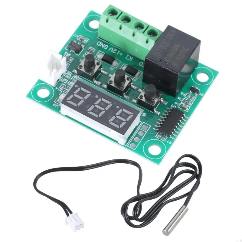 E1PD 12V Digital Temperature Controller Board Module Digital Thermostat Temperature Control Switch -50-110°C with Waterproof