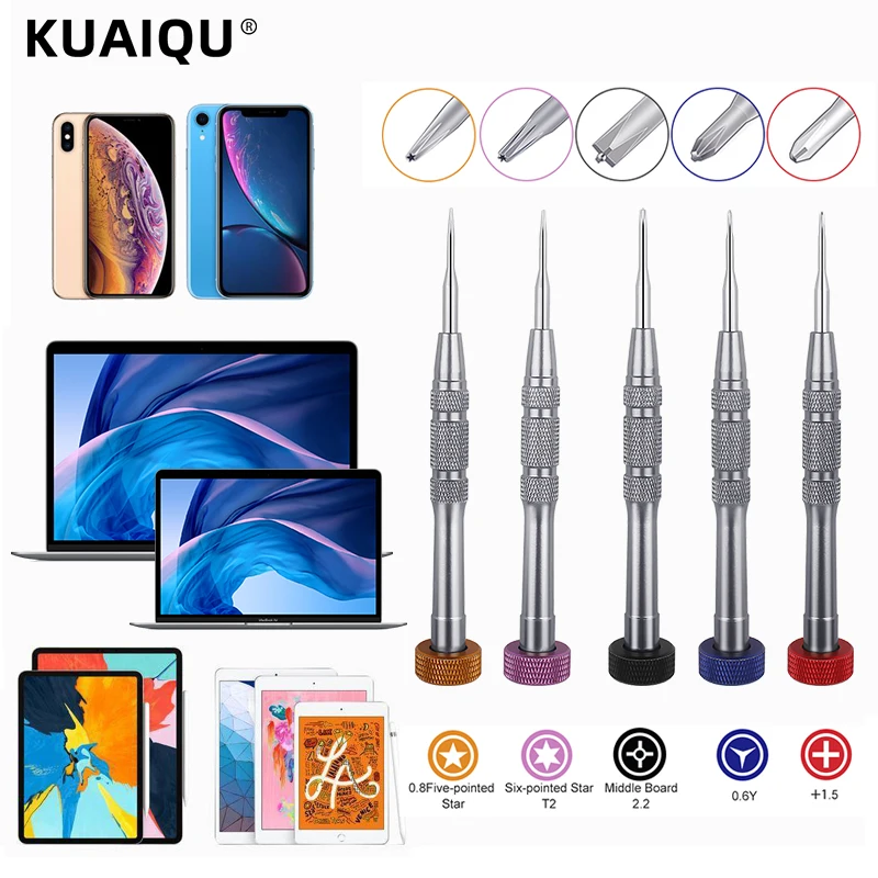 

3D High Precision Magnetic Disassembly screwdriver 0.8 1.5 2.2 T2 Opening Driver for Iphone Android Phone Mac Book Repair Tools