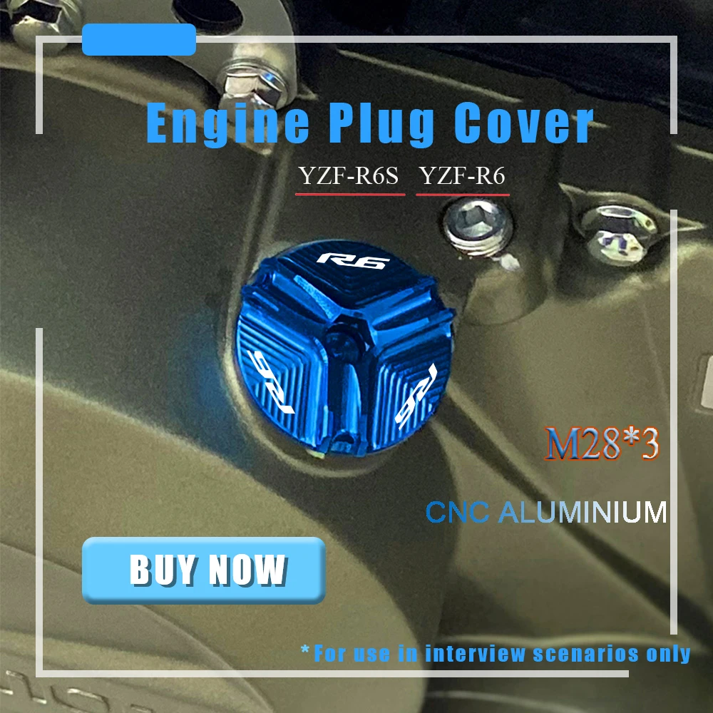 Engine Oil CUP For FOR YAMAHA YZF-R6 YZFR6 1999 2000 2001 2002 2003 2004 2005 2006 Motorcycles Accessories Oil Filler Cap Screws