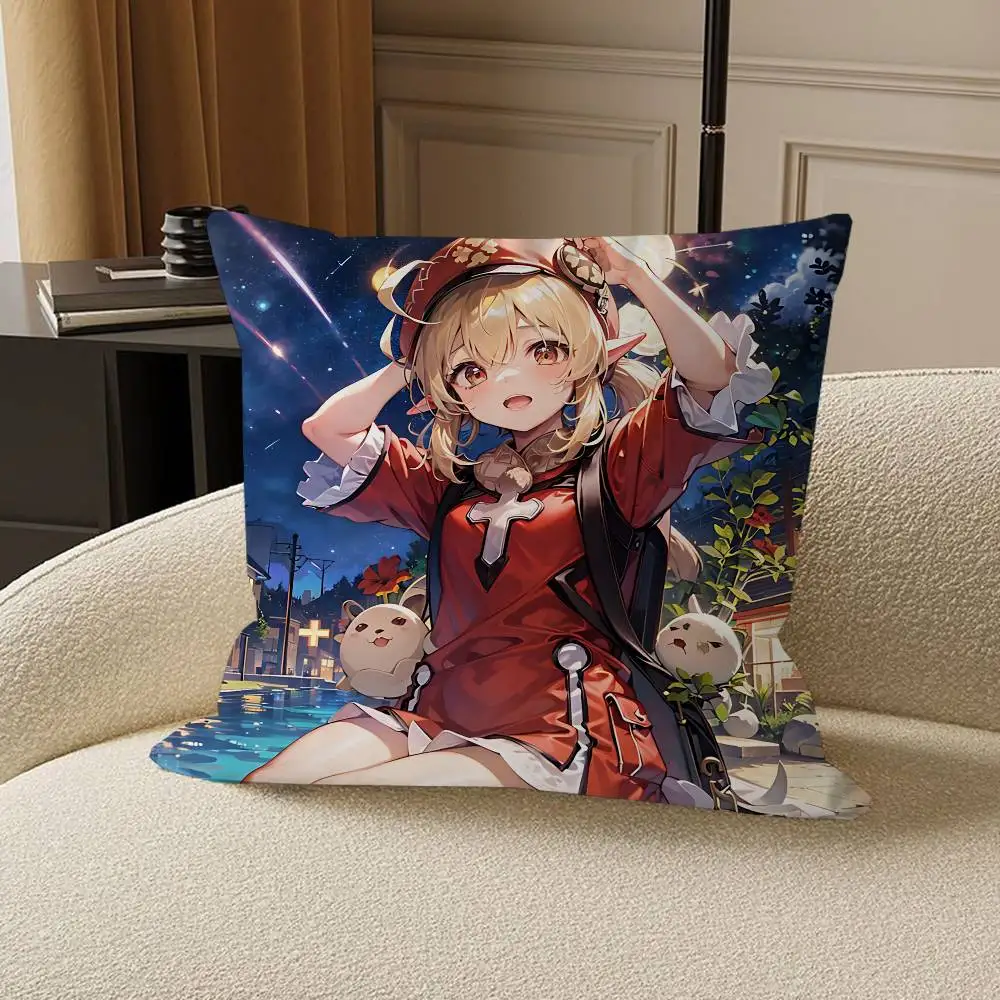 لعبة K-Klee صورة شخصية نص وسائد زخرفية منزلية هدايا منزلية مقاس 45 × 45 سم