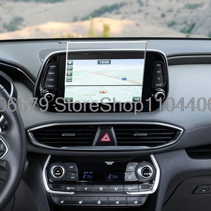 Displayschutzfolie aus gehärtetem Glas für Hyundai Santa Fe TM 2019 2020, Autoradio, Navigation, kratzfestes Zubehör