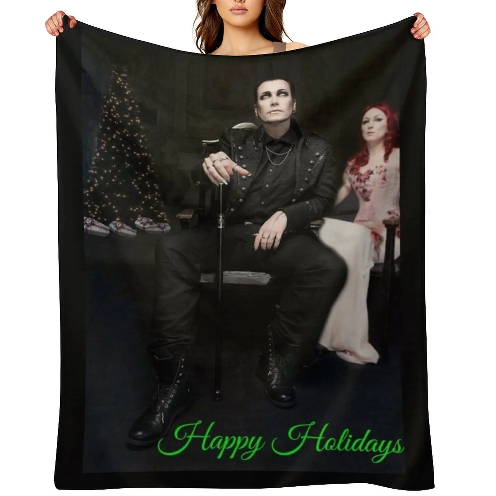 

Blutengel Throw Blanket Thins Polar Soft Plaid Blankets