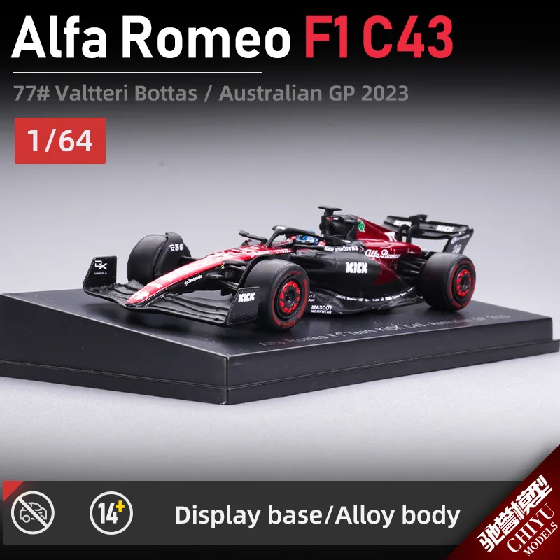 

SPARK 1/64 F1 2023 Alfa Romeo C43 #24 Guanyu Zhou #77 Valtteri Walk RB19 Verstappen Перес, литье под давлением, небольшая модель