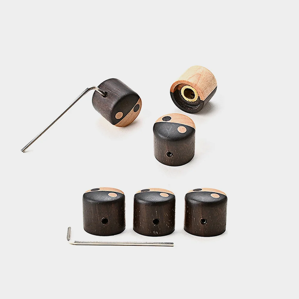 

3 Pcs Guitar Knobs Wooden Volume Control Guitar Parts Accessories Compatible Bass Potentiometer
