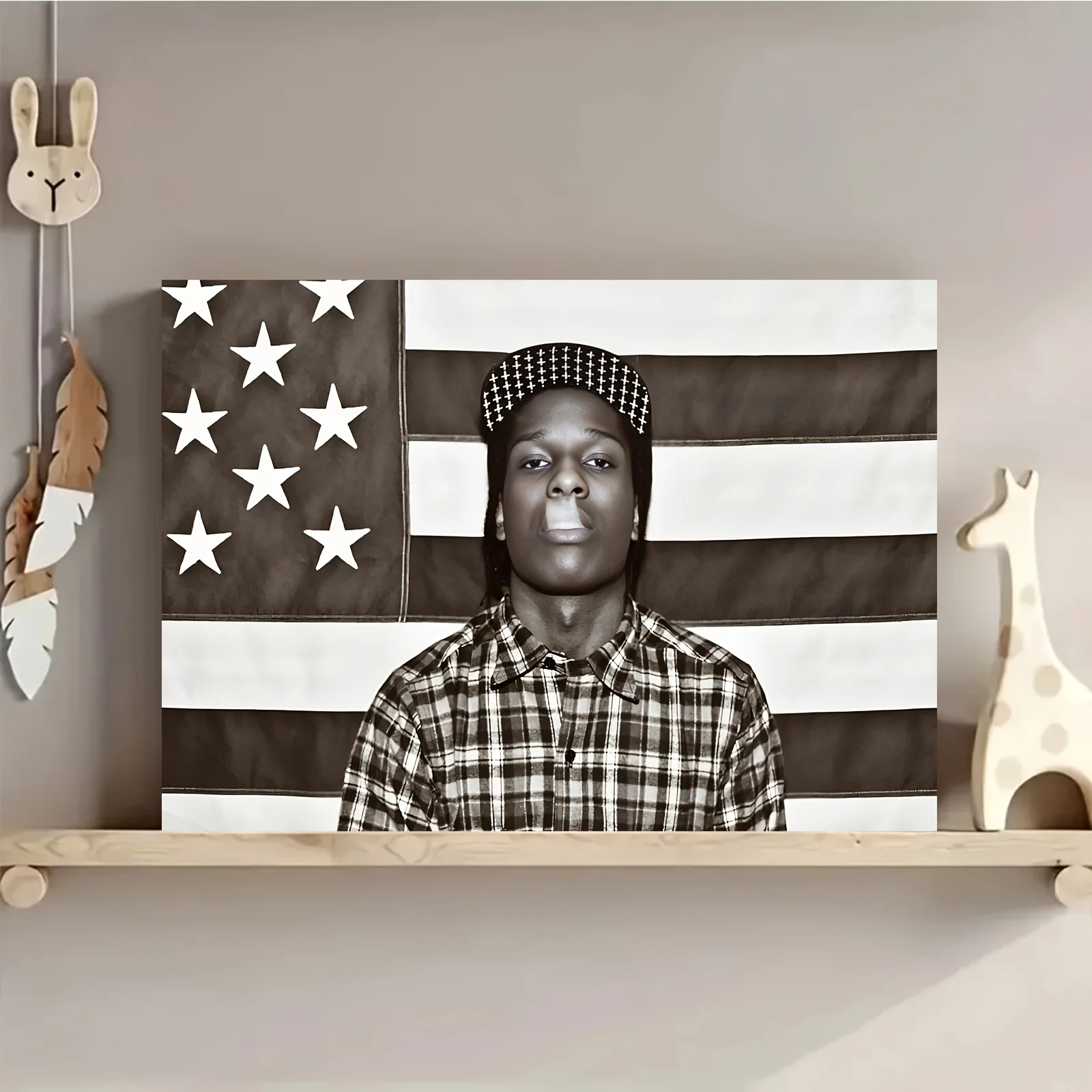 Asap Musics Mob روكي العلم لغرفة المعيشة المنزل النوم فن الديكور المرآب بار جدار نادي لايف الديكور راية