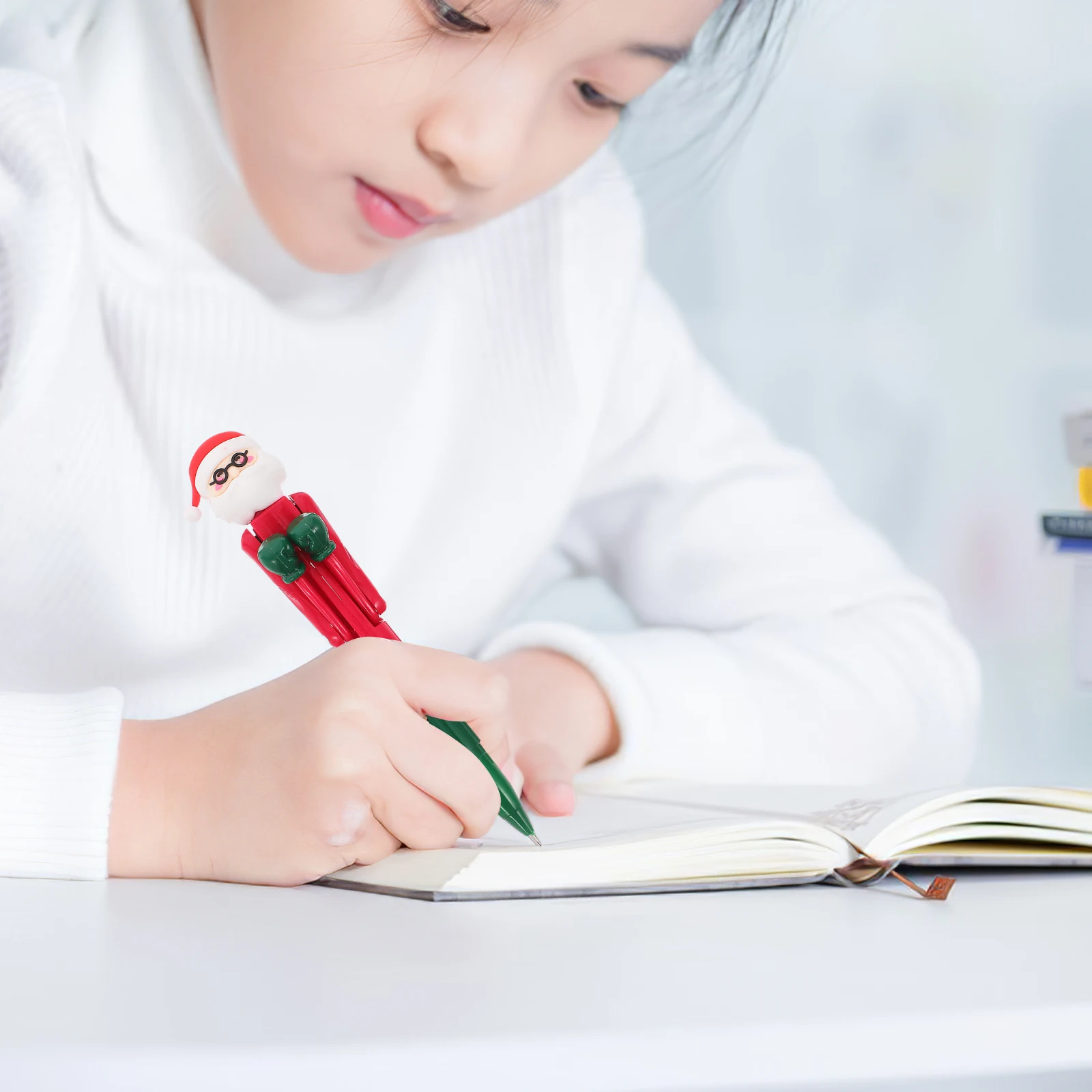 

Christmas Punching Pens Cute Cartoon Ballpoint Smooth Writing For Kids Adults Holiday Party Winter Snowflake Pens Festive