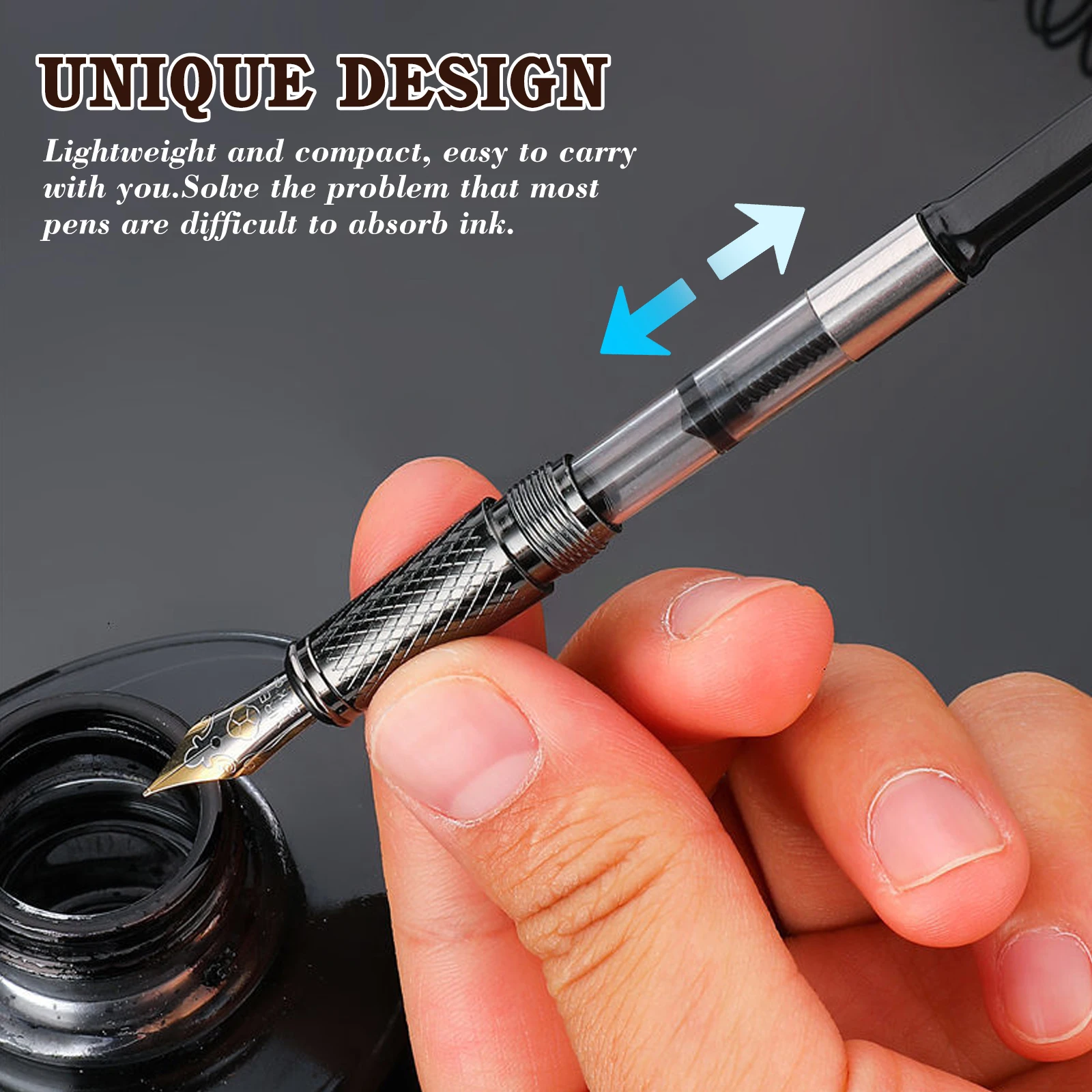 

3pcs Fountain Pen Ink Absorption Device Leakproof Lightweight Portable Ink Fill Assistant for Steel Pen Student Stationery