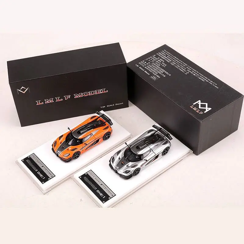 LMLF 1:64 Koenigs one1 white/silver/red color- Open Version - Alloy Car Model Collection Gift Set