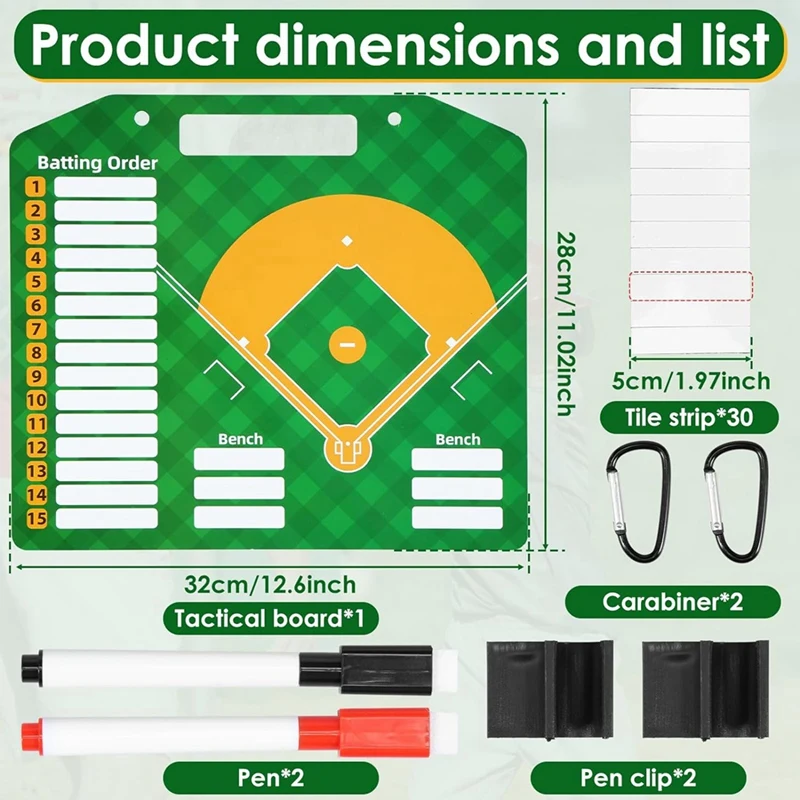 Planche de Baseball Magnétique Réutilisable pour Entraînement, Effacement à Sec