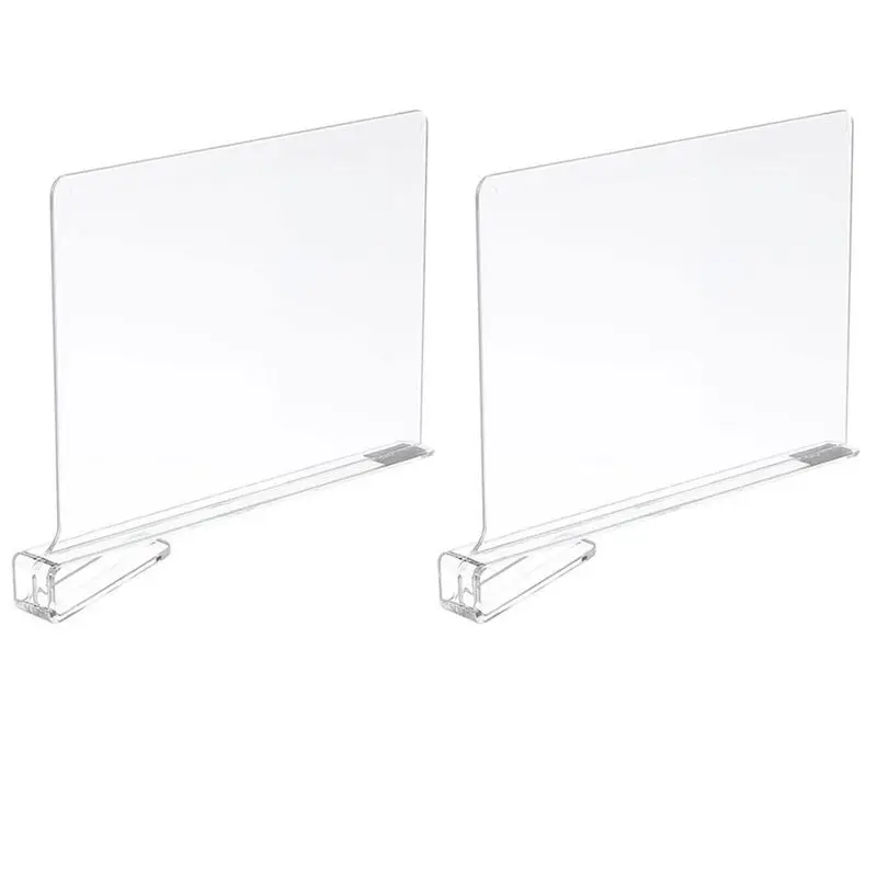 

AA05 Прозрачные перегородки для одежды для шкафов, органайзеры для книжных полок, акриловые перегородки для полок