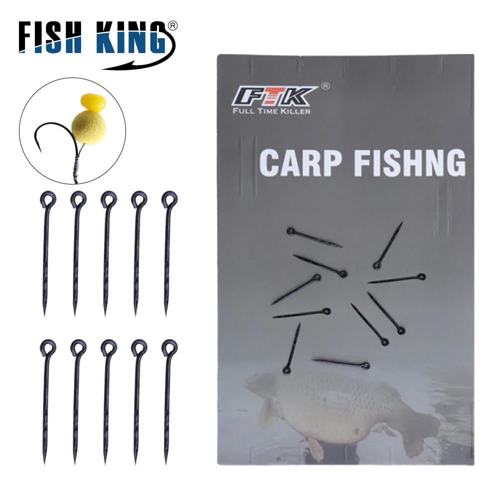 

FISH KING 10pcs Carp Fishing Accessories Fishing Hook Stopper Beads Fishing Bait Boilie Screws For Hair Rig Hooklink Holder