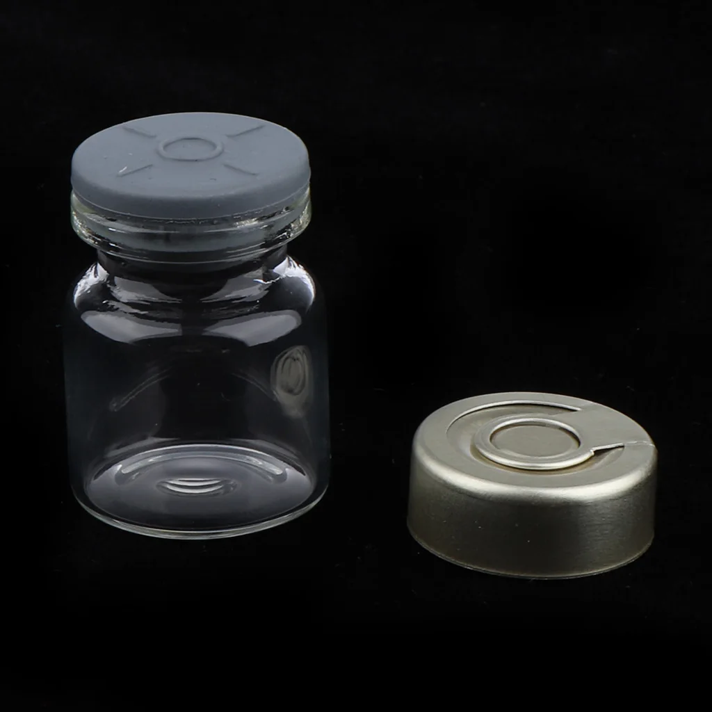 20PCS 3ml/5ml/10ml Empty Mini Empty Glass Sealed Vials Disposable Bottles For Liquid Oils Cosemtic Container For Salon Home