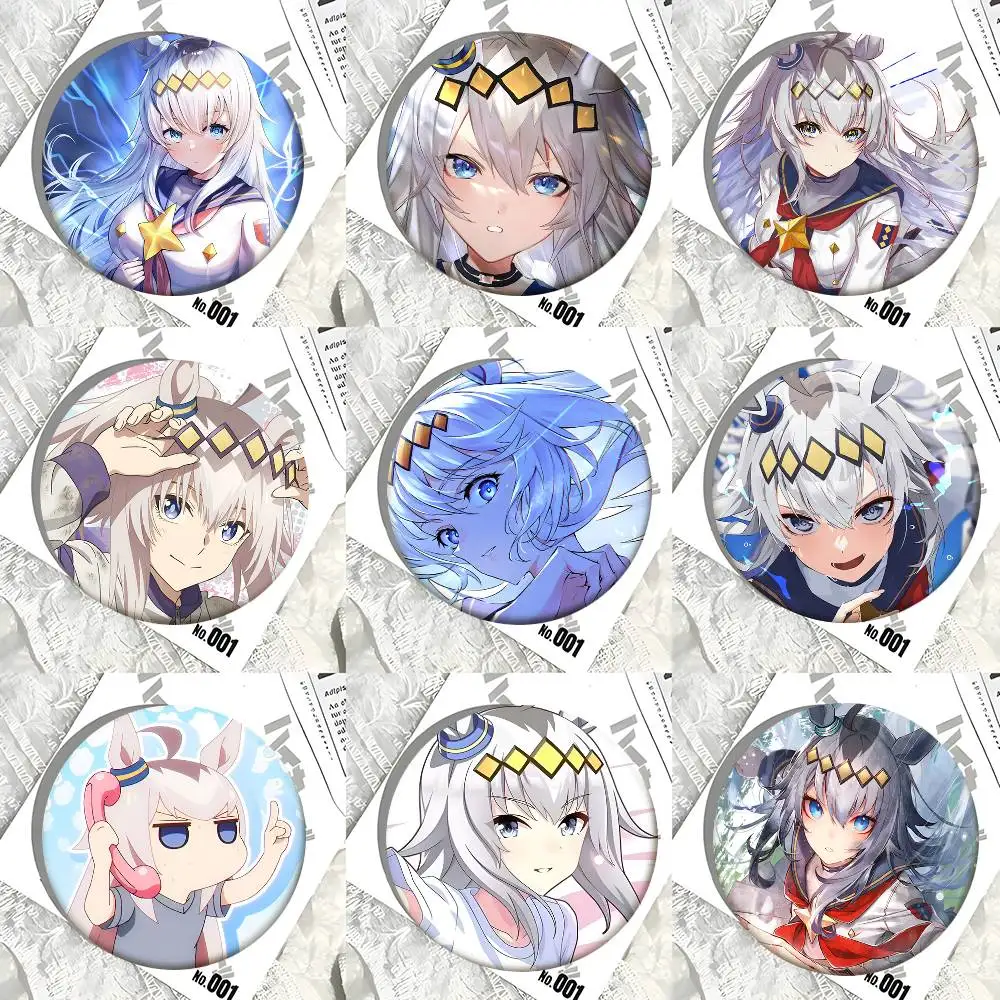 Anime Uma Oguri Cap Round Badge Creative Brooch Clothing Backpack Accessories Lapel Pin