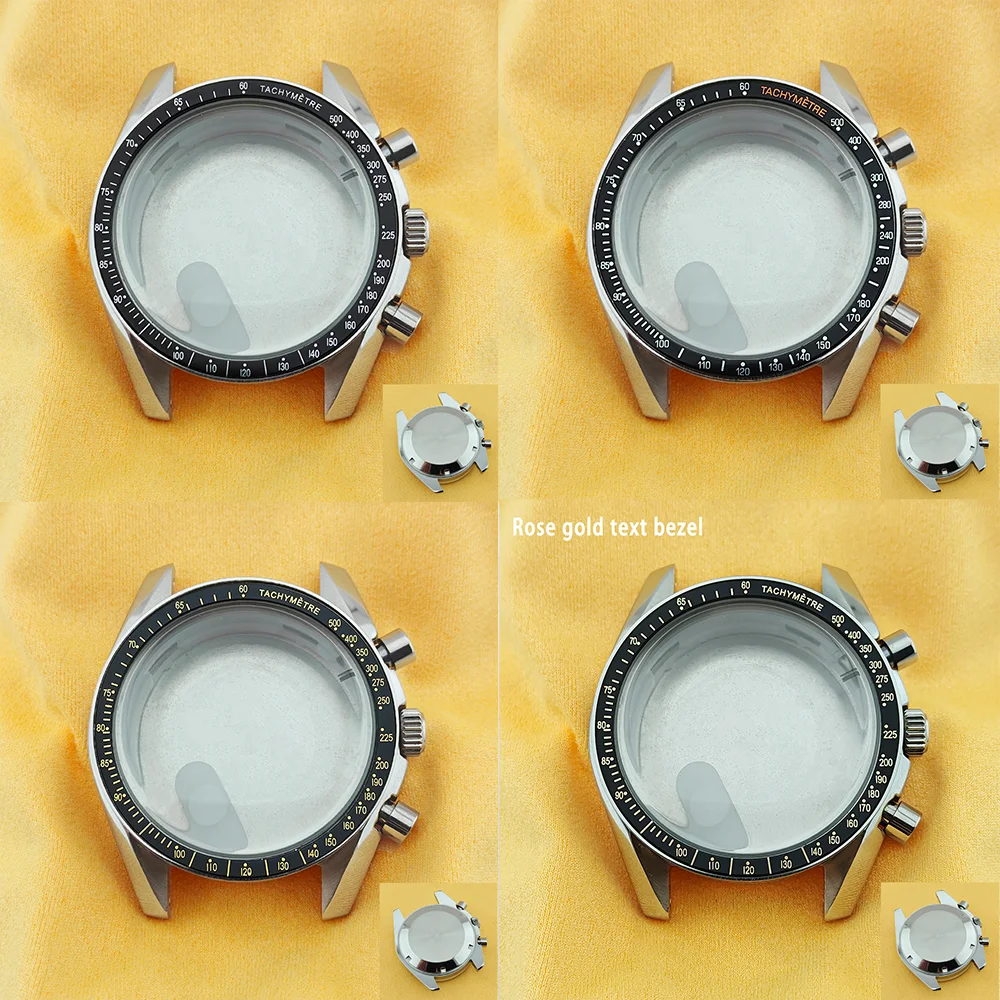 VK63 Gehäuse 39,7 mm passend für Speed Master VK63 Gehäuse Moon Watch Gehäuse Metallgehäuse Rückseite mit Mondmuster VK63 Chronograph Gehäuse VK64 Gehäuse – Detail 4