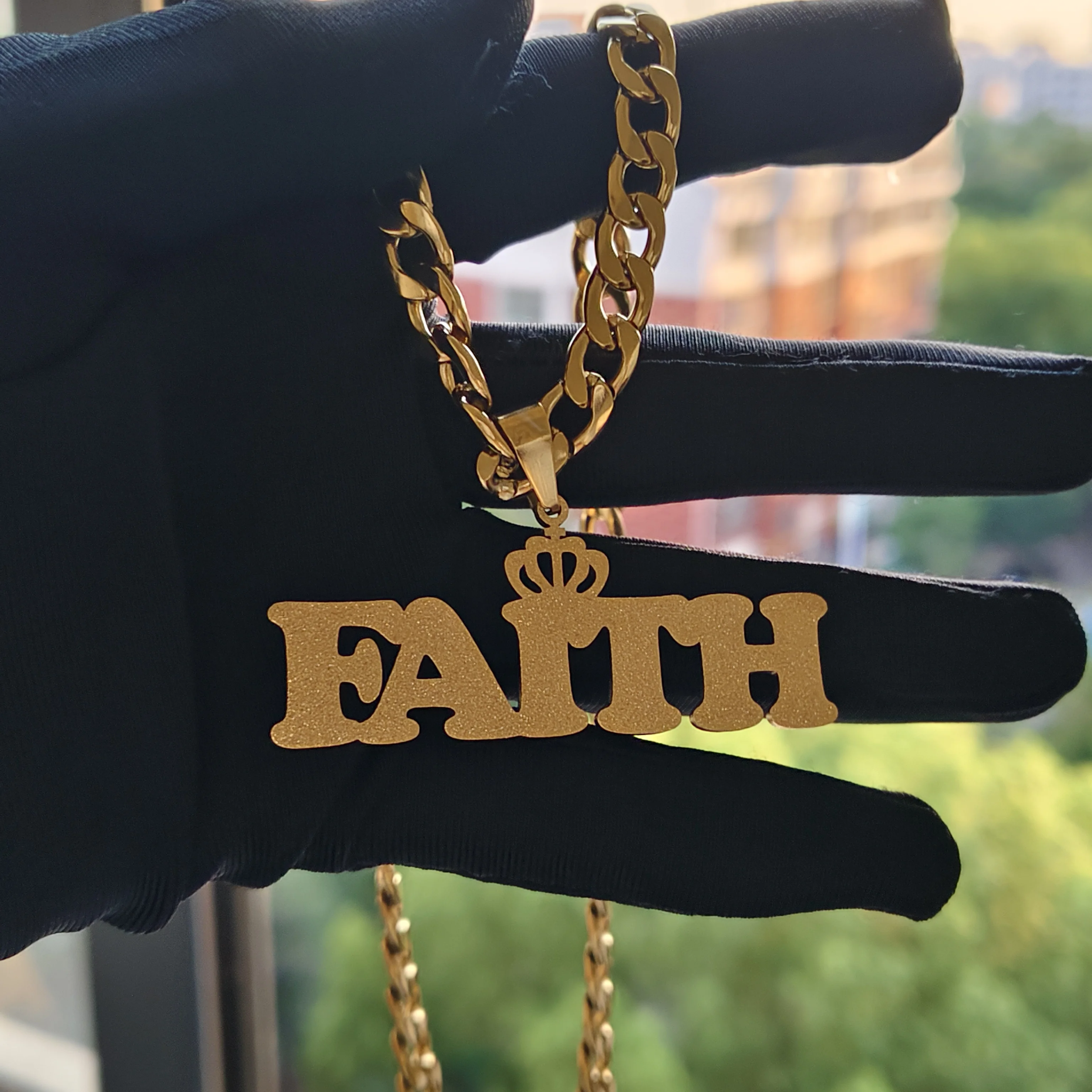 DCEE جديد بالجملة اسم مخصص 7 مللي متر قلادة رسالة شخصية 7 مللي متر قلادة قلادة هدية عيد ميلاد الشركة المصنعة المبيعات المباشرة #3