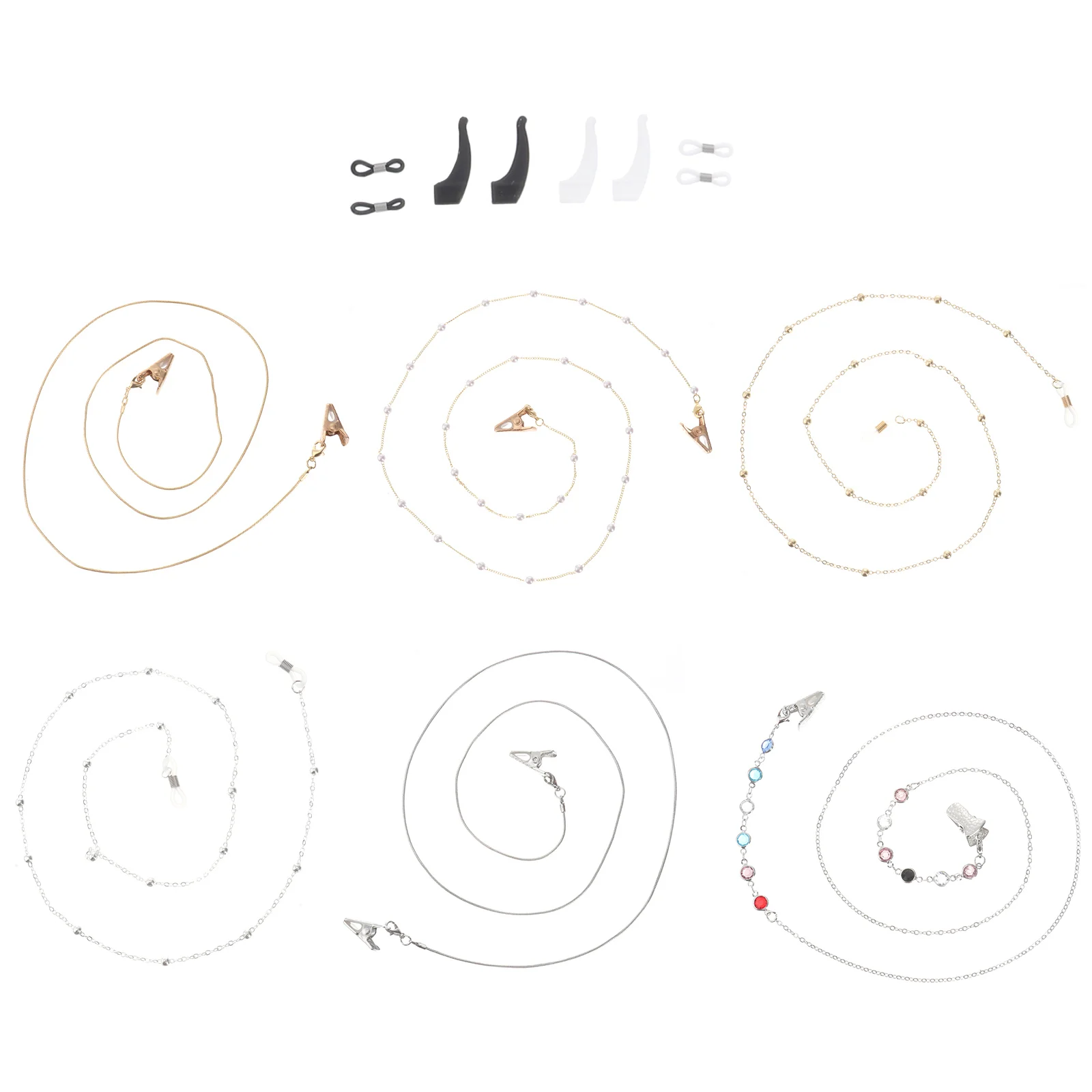 

10 шт., цепочка для очков, винтажная медная подвесная маска для очков, ремешок из сплава, ожерелье, зажим для солнцезащитных очков, защитные очки для чтения