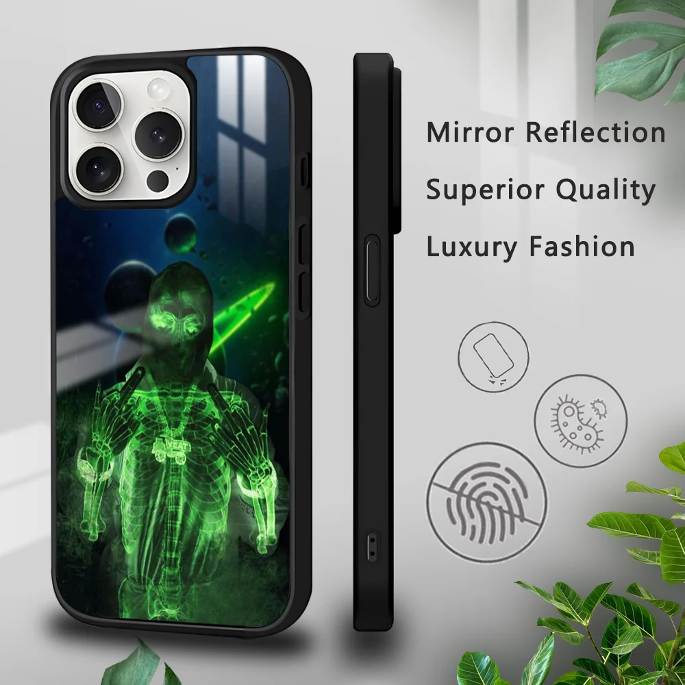 Fashion Y-Yeat Rapper AfterLyfe Phone Case For iPhone 15 14 13 12 11 Pro Xs Max Mini XR X 7 8 Plus luxury Mirror Hard Funda