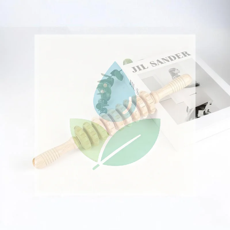 Wooden Roller Massage Stick Polished Smooth Surface Handheld Tool for Home Spa  Reduction Treatment