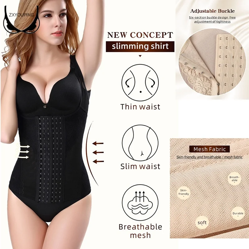 ZXYOUPING Waist Body Shaper Waist Belt Corset Women Belly Slimming Modeling Strap Shapewear Trainer L-3XL