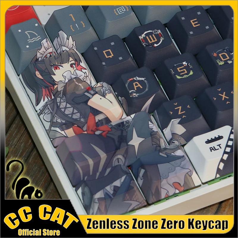 anime keycaps para teclado mecanico custom keycaps teclado gaming ellen joe zenless zone zero perfil pbt 120 chaves 01