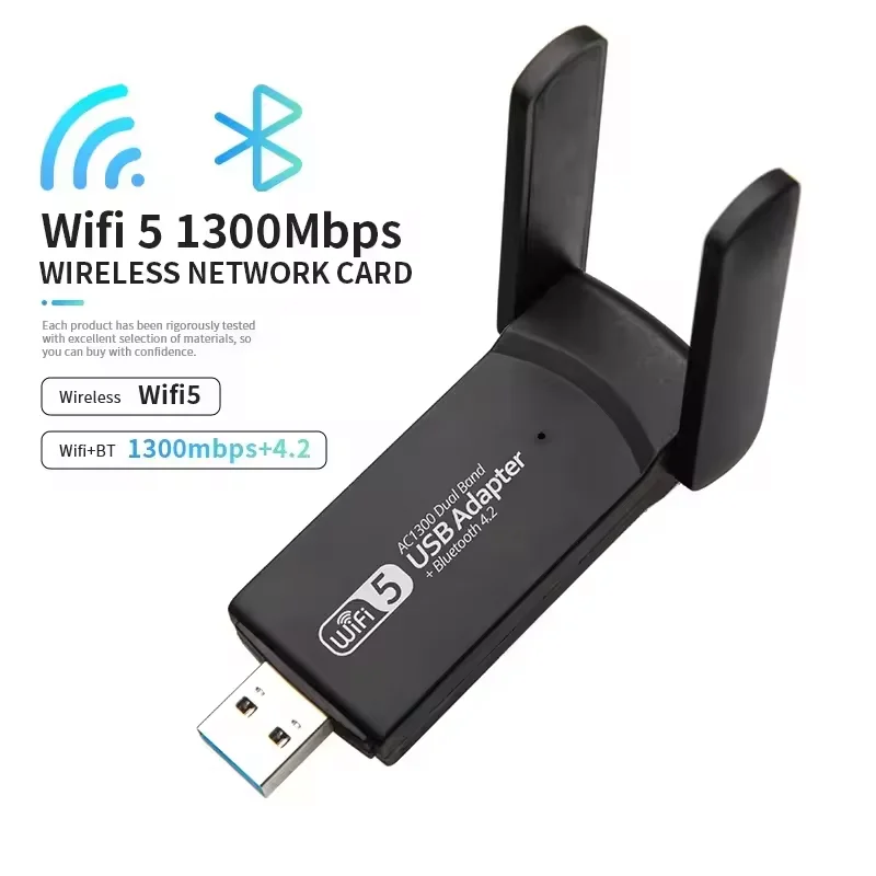 1300mbps ワイヤレス usb wifi bluetooth アダプタデュアルバンド USB 3.0 2 で 1 BT4.2 ワイヤレス usb wifi 5 ネットワークアダプタ