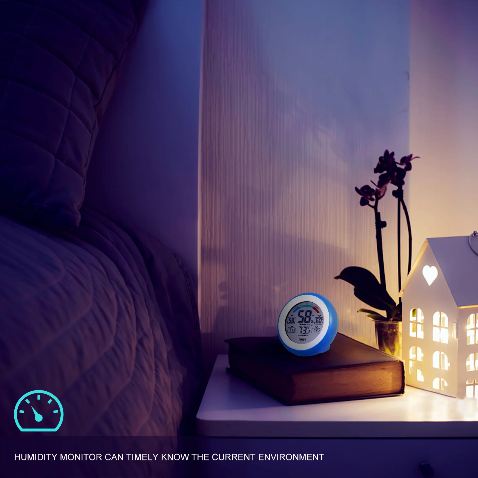 

Electronic Indoor Thermometer High Precision Digital Hygrometer Multi-Functional Room Thermometer for Bedroom Office Living Room