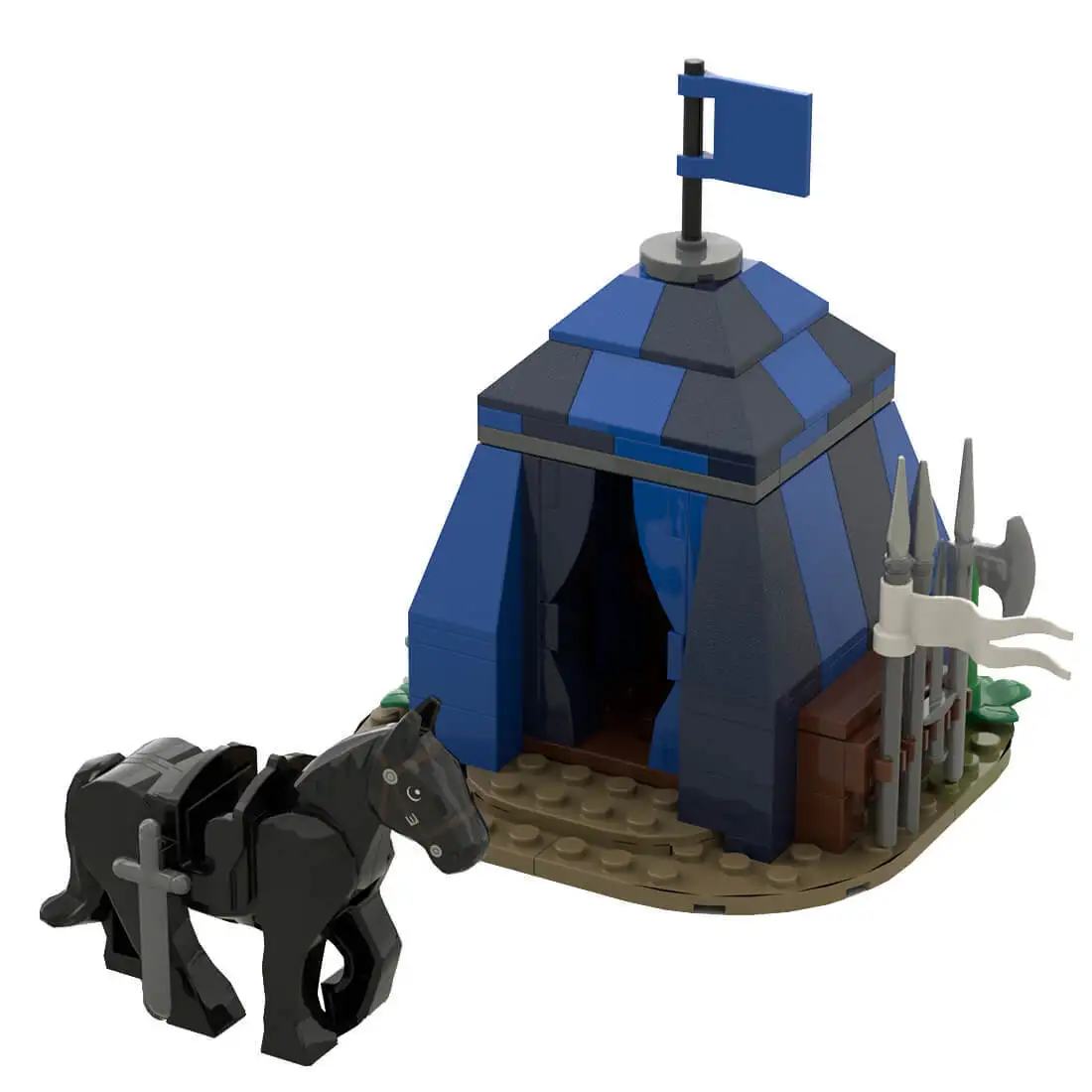 

Custom MOC-86186 Medieval Tournament Tent 143 Parts Kids Gift for Christmas