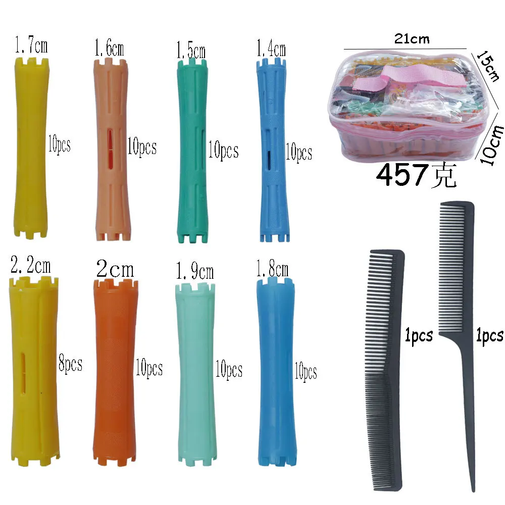 80pcs Hair Perm Rods Cold Wave Rod Plastic Perming Curlers Rollers for Salon Home Styling Tools