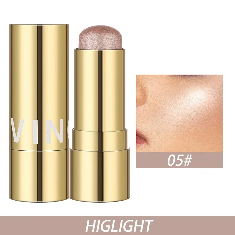 3D Face Brighten Highlighter Bar Magical Halo Highlighter Stick  Cosmetic Face Contour Bronzer Shimmer Powder Concealer Contour