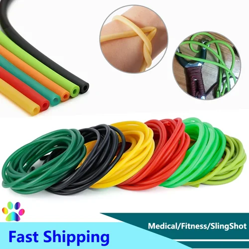 Tubo de manguera de goma de látex natural multicolor, banda elástica para pistola médica quirúrgica, tirachinas, tubo de catapulta, cinturón de tensión, 13/5/10m