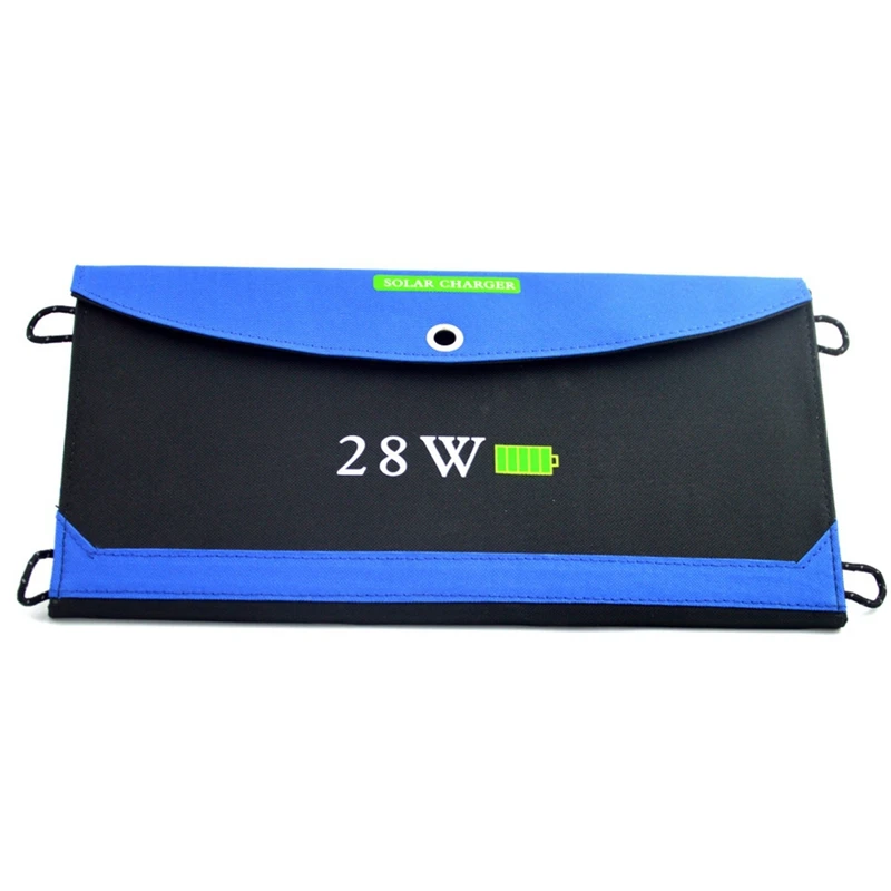 A42I-5V 28W Foldable Solar Panel Charger USB Output Fast Solar Charging Mobile Phones Power Bank Waterproof Solar Panel